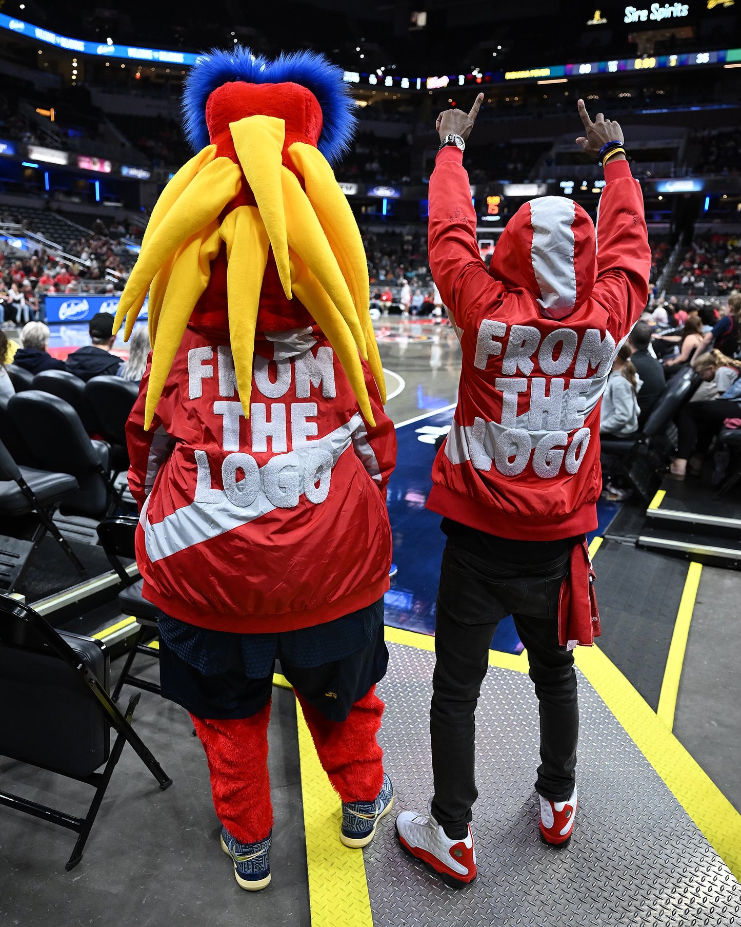 Views From The Court “FROM THE LOGO” Courtside Jacket – Red/White Edition