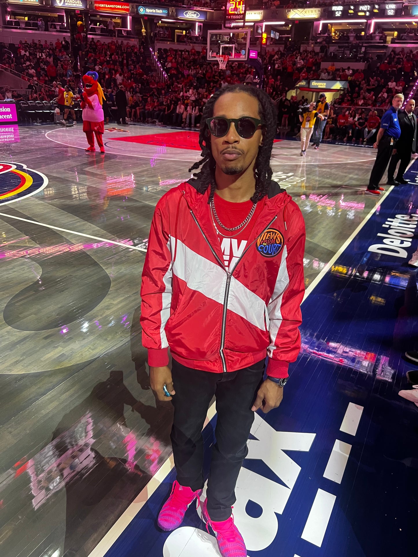 Views From The Court “FROM THE LOGO” Courtside Jacket – Red/White Edition