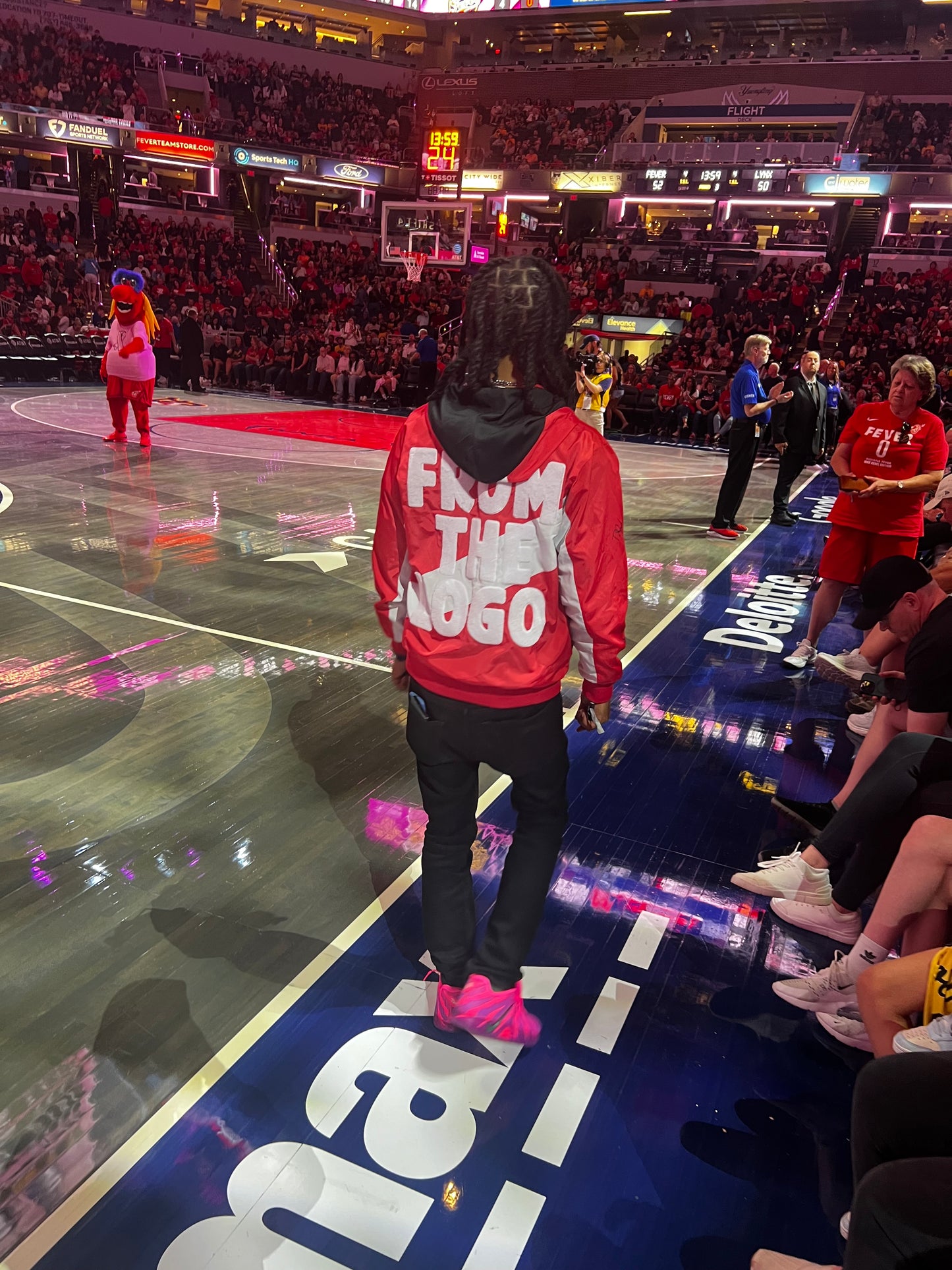 Views From The Court “FROM THE LOGO” Courtside Jacket – Red/White Edition