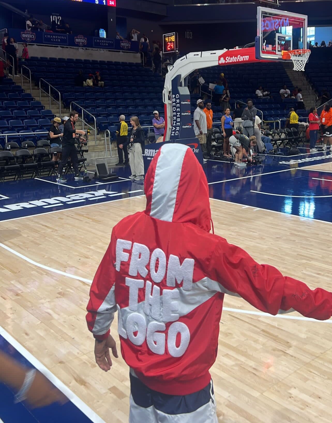 Views From The Court “FROM THE LOGO” Courtside Jacket – Red/White Edition