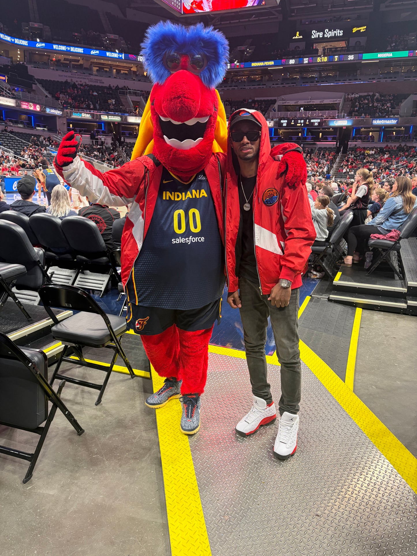 Views From The Court “FROM THE LOGO” Courtside Jacket – Red/White Edition