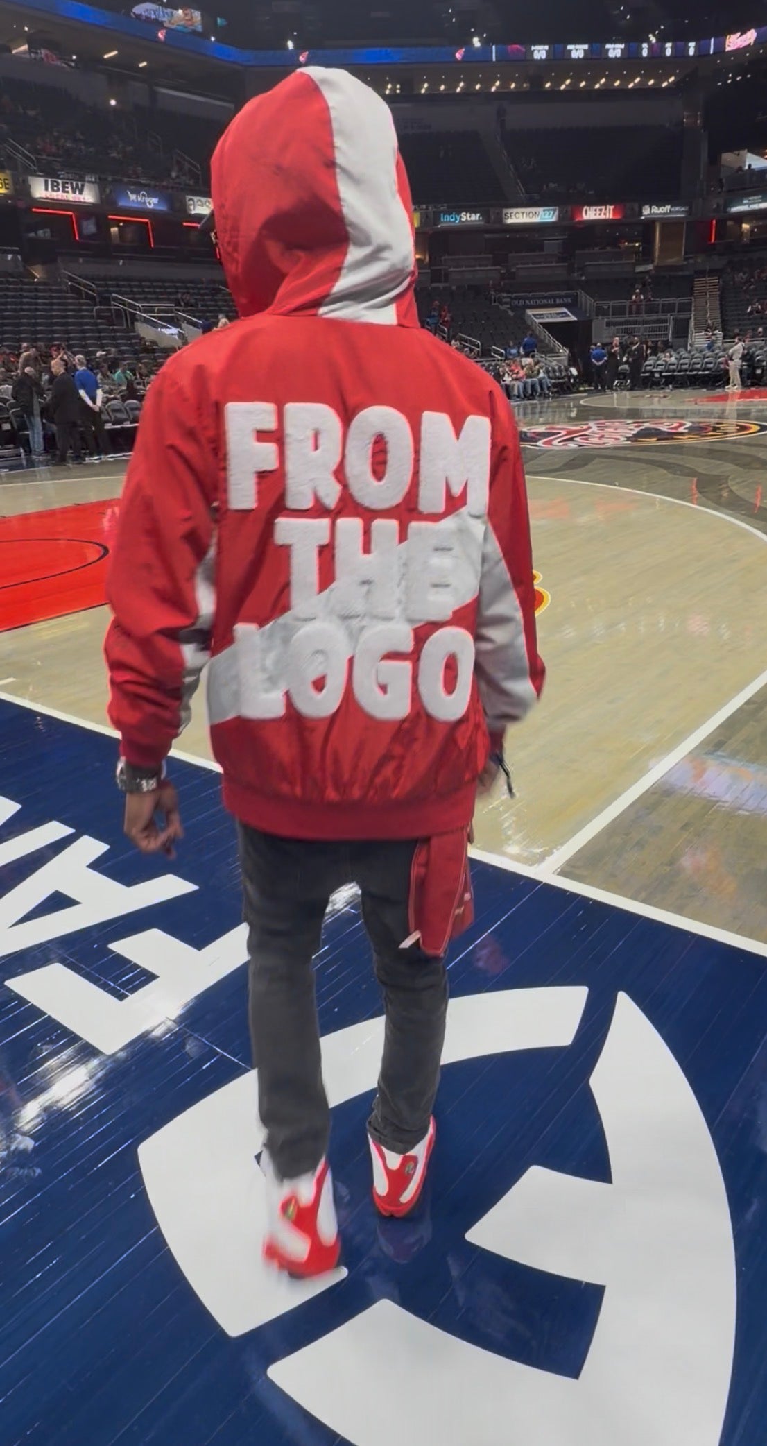 Views From The Court “FROM THE LOGO” Courtside Jacket – Red/White Edition